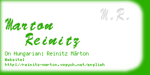 marton reinitz business card